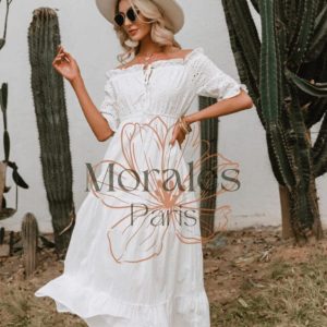 Robe Vintage À Épaules Décolletées