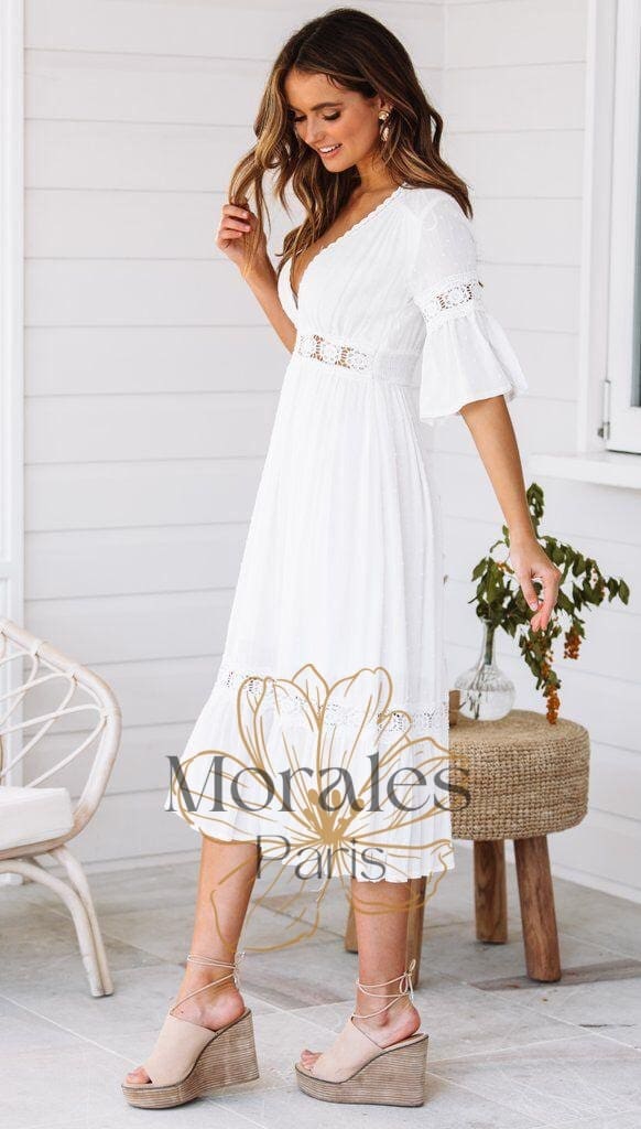 Robe Bohème Blanche Maxy – Image 7