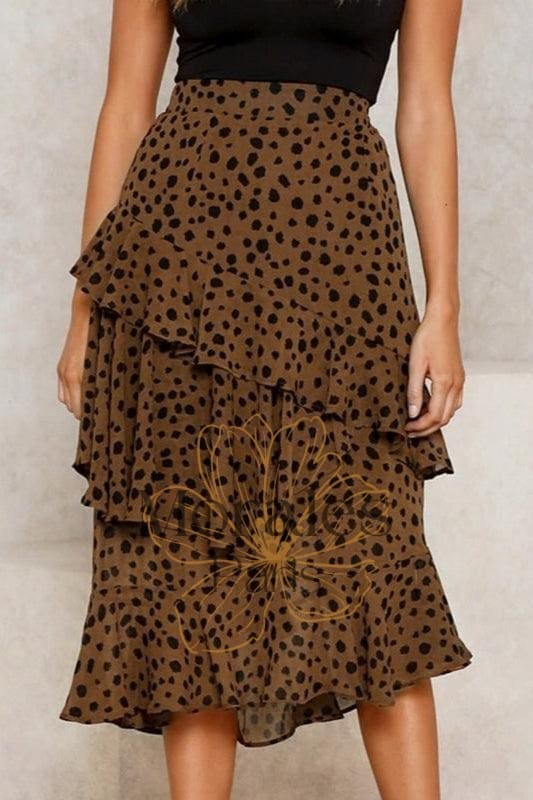 Jupe À Volants Assymétrique Style Bohème – Image 3