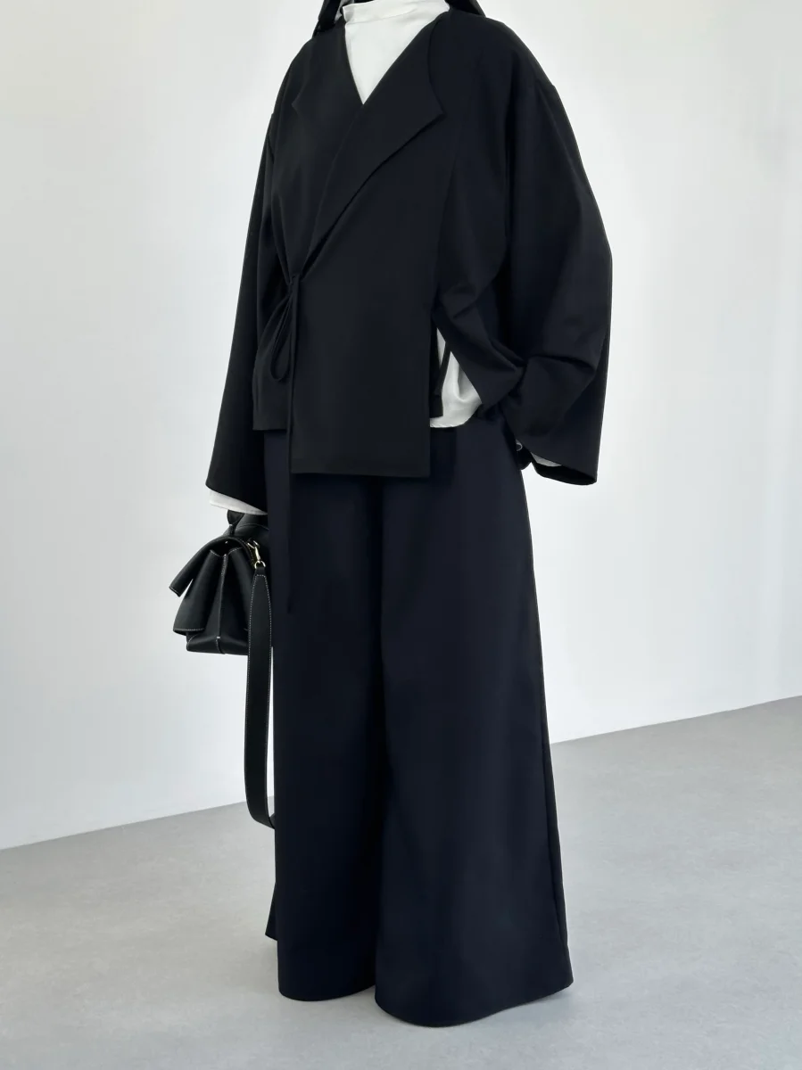 Blazer à nouer — Noir – Image 3