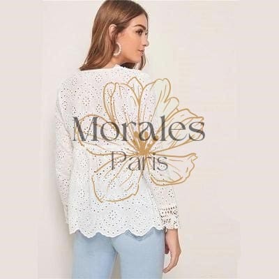 Blouse blanche hippie chic – Image 3