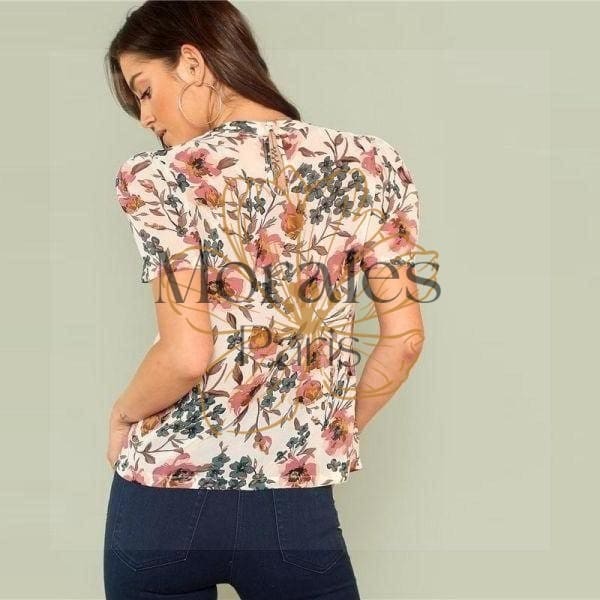 Blouse bohème fleurie – Image 3