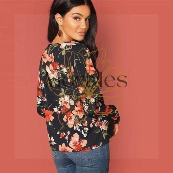 Blouse bohème noire – Image 3