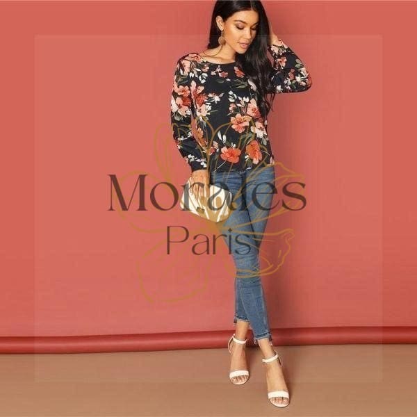 Blouse bohème noire – Image 4