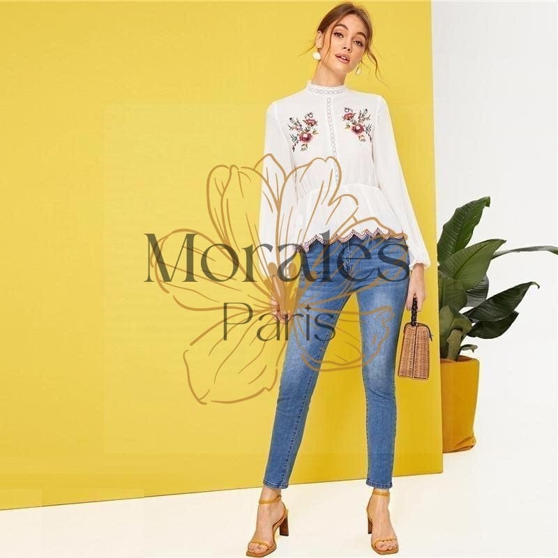 Blouse boheme chic blanche – Image 4