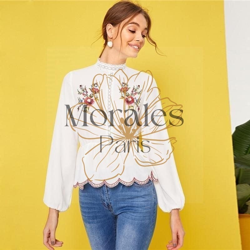 Blouse boheme chic blanche – Image 5