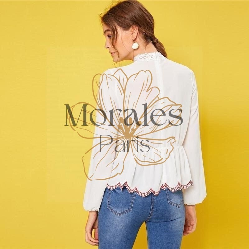 Blouse boheme chic blanche – Image 3