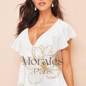 Blouse bohème chic blanche