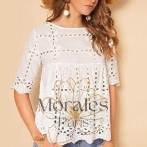 Blouse bohème femme blanche