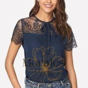 Blouse bohème marine