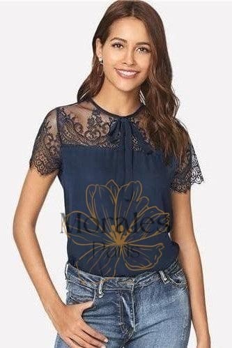 Blouse bohème marine