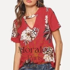 Blouse bohème rouge