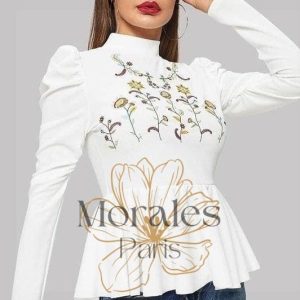 Blouse hippie blanche