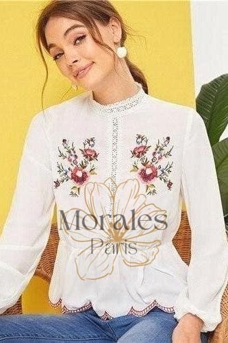 Blouse boheme chic blanche