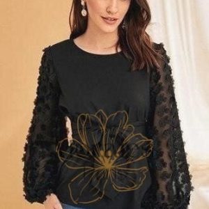 Blouse style bohème noire