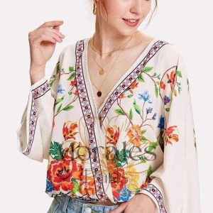 Blouse bohème à fleurs
