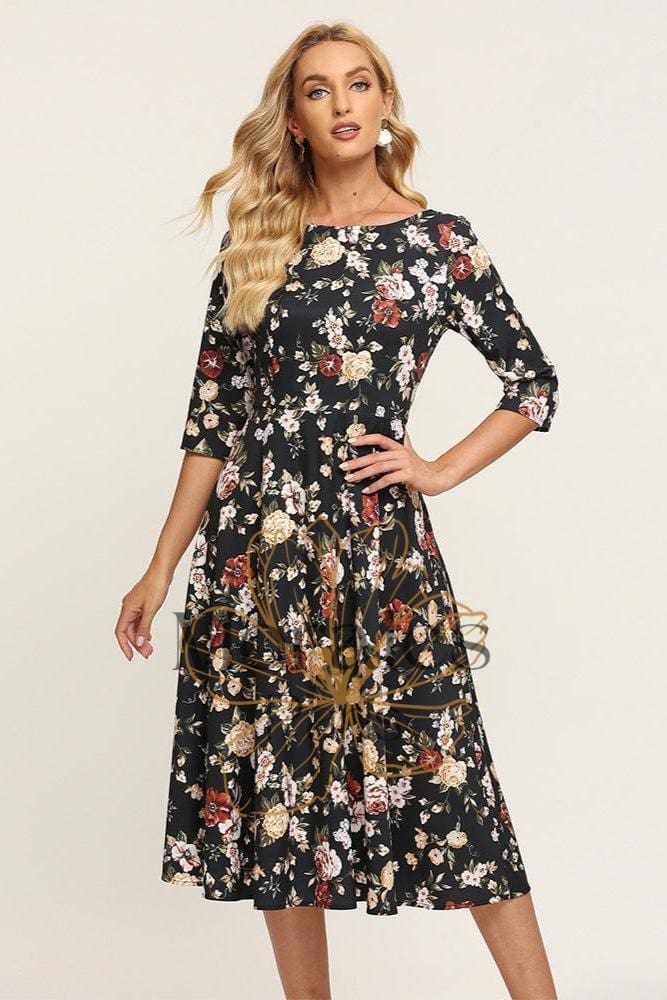 Robe À Fleurs D’Automne Bohemuan - Image 4