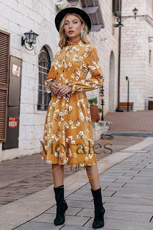 Robe Bohème Chic Jaune – Image 4