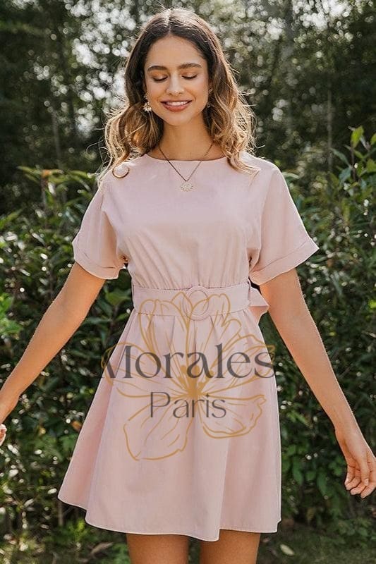 Robe Bohème Rose Poussière – Image 3