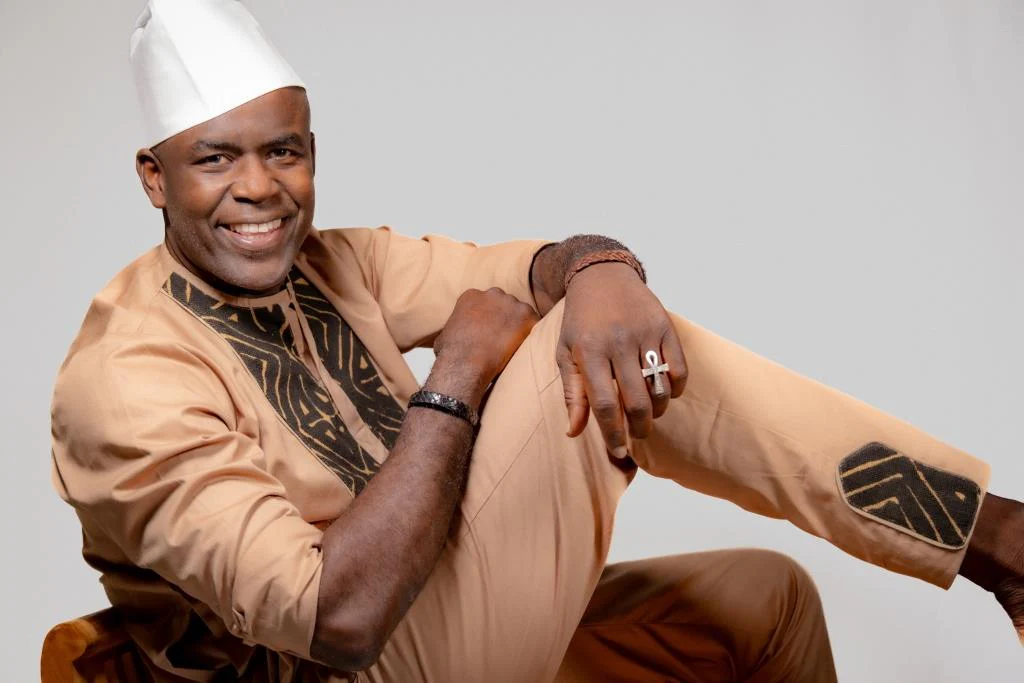 Caftan africain homme en coton & Bogolan du Mali – Ensemble 2 pièces – Image 2