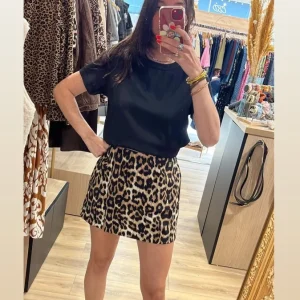 jupe-short leopard