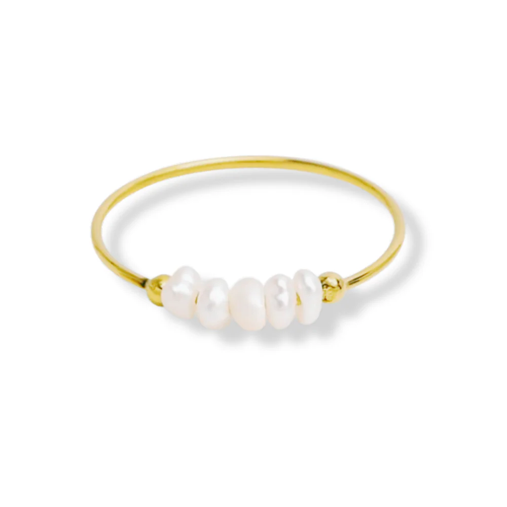 Bague perles or 18K – Image 2