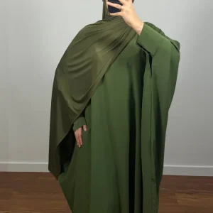 ABAYA FARASHA VERT KAKI