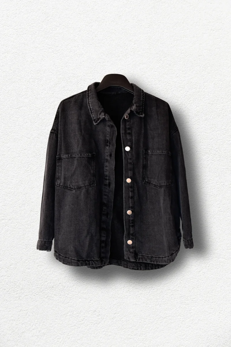 Veste en denim Gris – Image 3