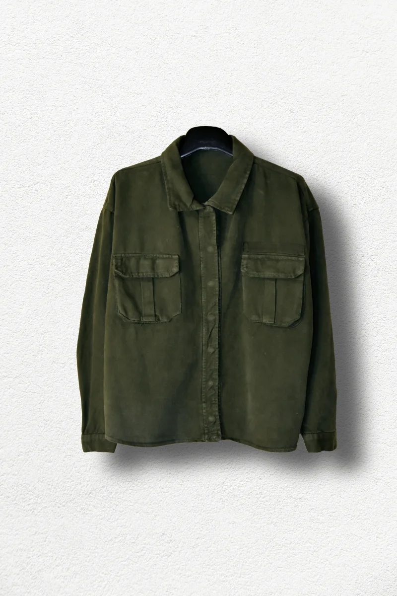 Veste vert militaire Over-size - Image 5