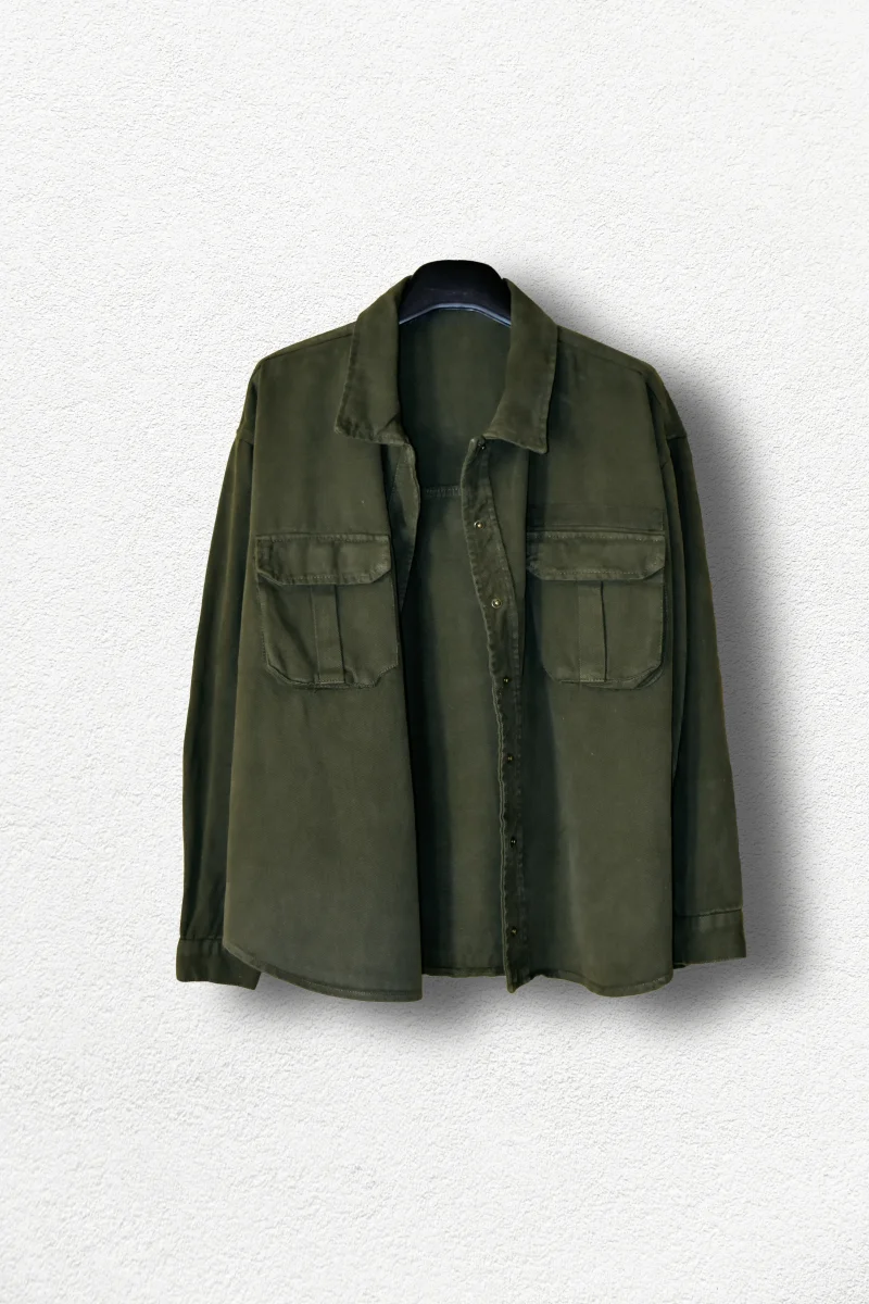 Veste vert militaire Over-size - Image 6
