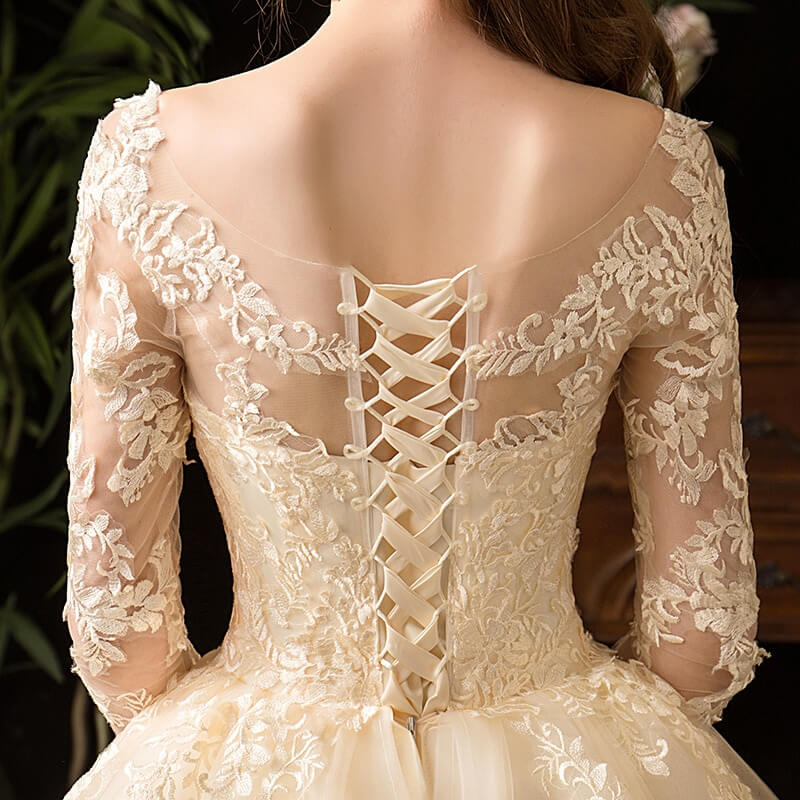 Robe de Mariée Princesse Champagne – Image 7
