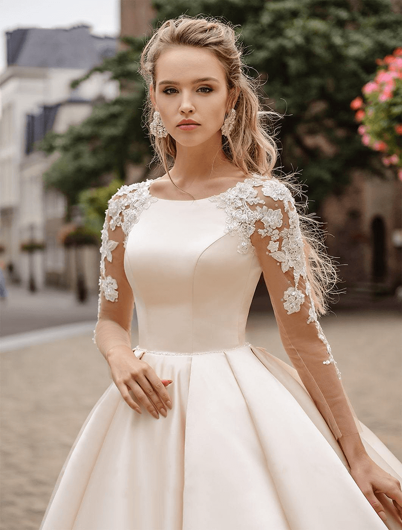 Robe de Mariée Princesse Beige - Image 5