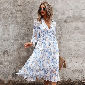 Robe Longue Princesse à fleurs