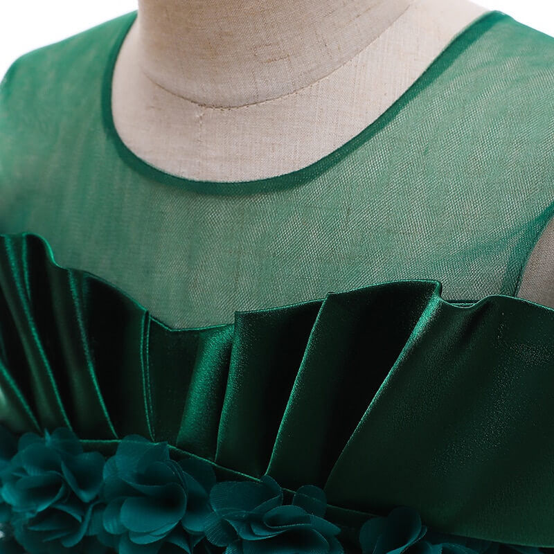 Robe Cérémonie Fille Vert Émeraude - Image 5