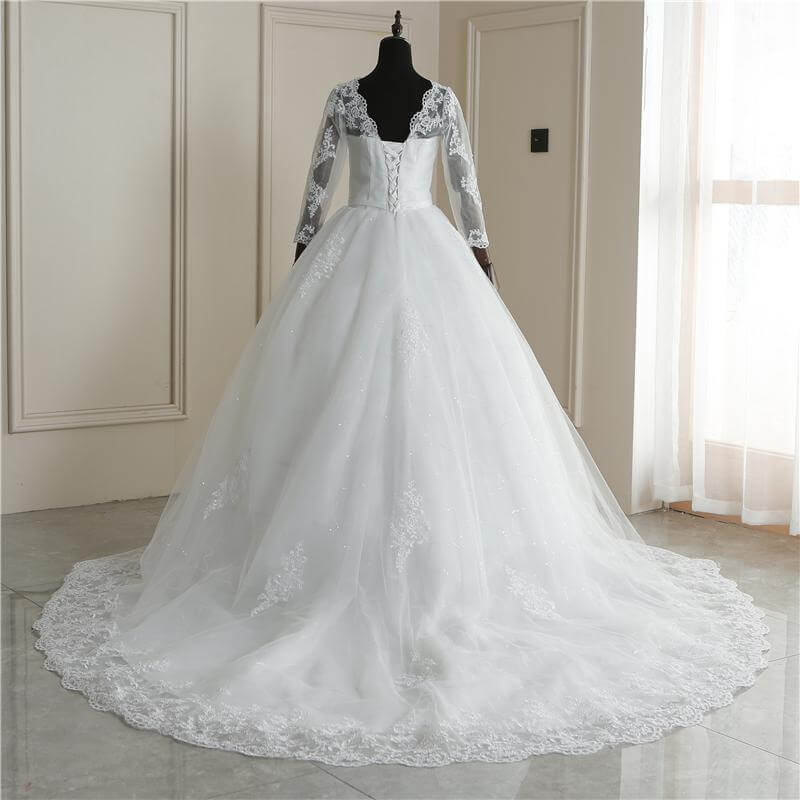 Robe de Mariée Princesse Strass et Dentelle – Image 4
