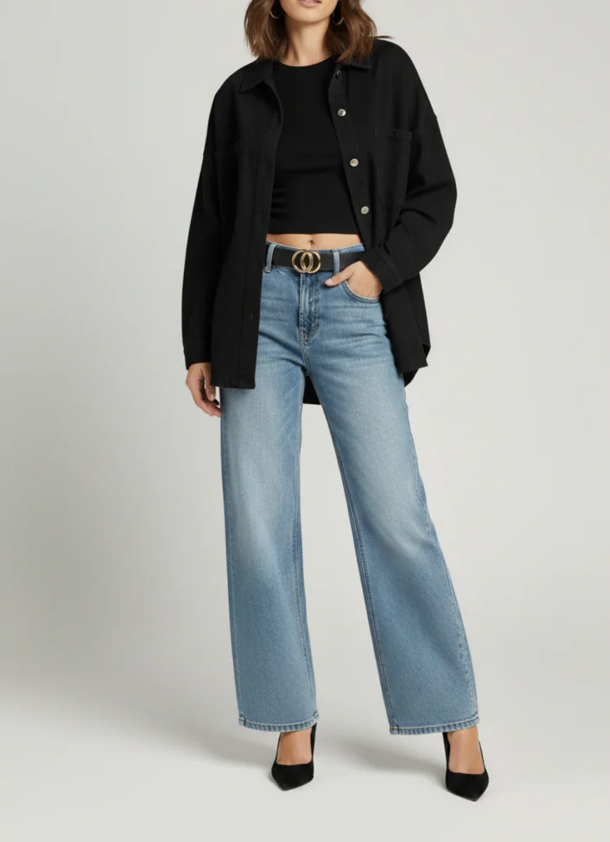 Veste Noir Over size – Image 4