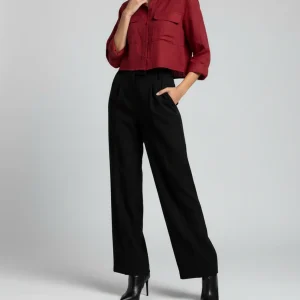 Chemise courte Rouge Foncé