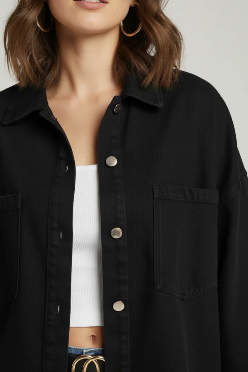 Veste Noir Over size – Image 3