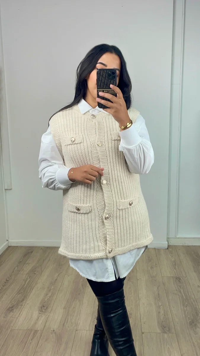 Gilet Hana crème – Image 2