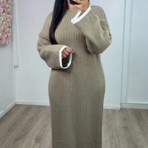 Robe pull Hiba Taupe