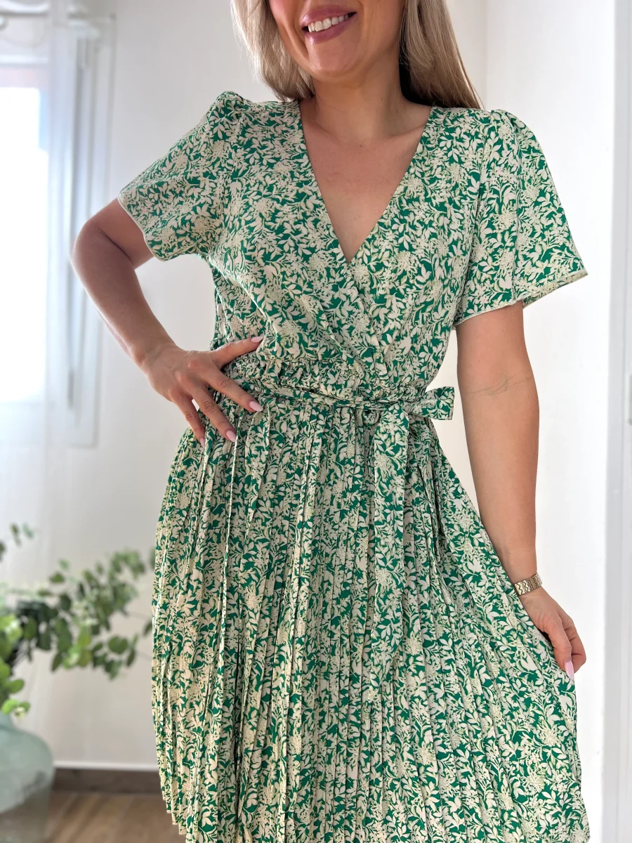 LA ROBE BEIGE ET VERT - Image 2