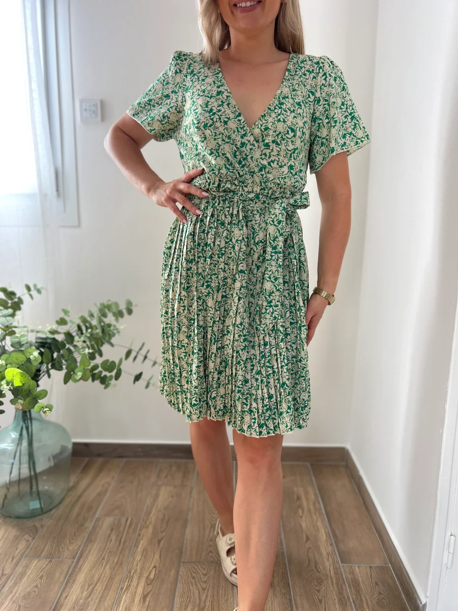 LA ROBE BEIGE ET VERT - Image 4