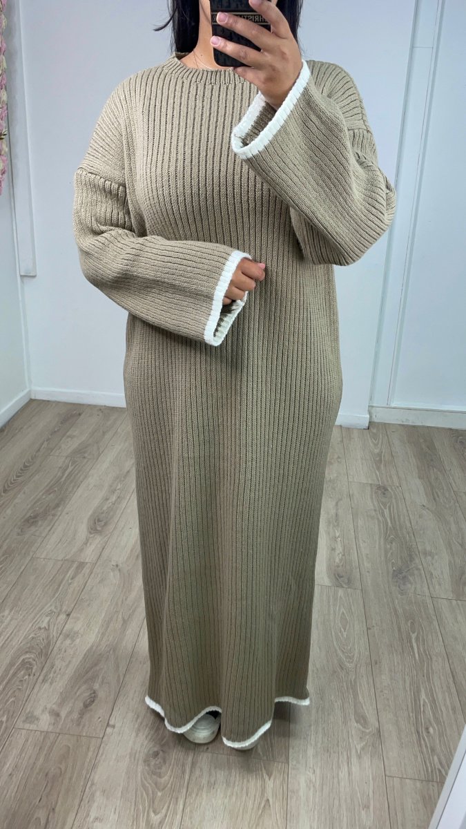Robe pull Hiba Taupe – Image 3