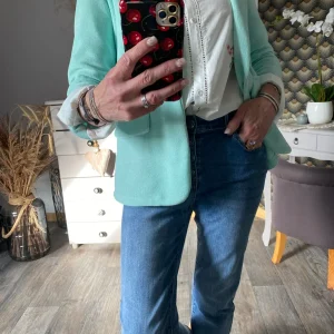 VESTE CARLA VERT D'EAU TAILLE S/ M