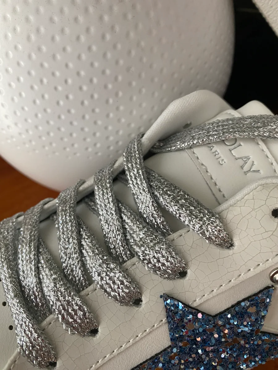 BASKETS FINDLAY BLEU ET ARGENT TAILLES 36/37/38/39/40/41 – Image 7