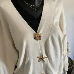 GILET ETOILE DE MER  ECRU   36/44 PETIT 46