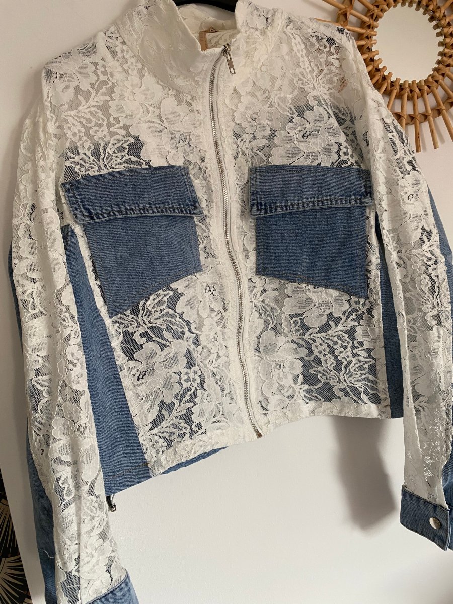 VESTE LOVENA JEAN ET DENTELLE TU 36/42 - Image 2