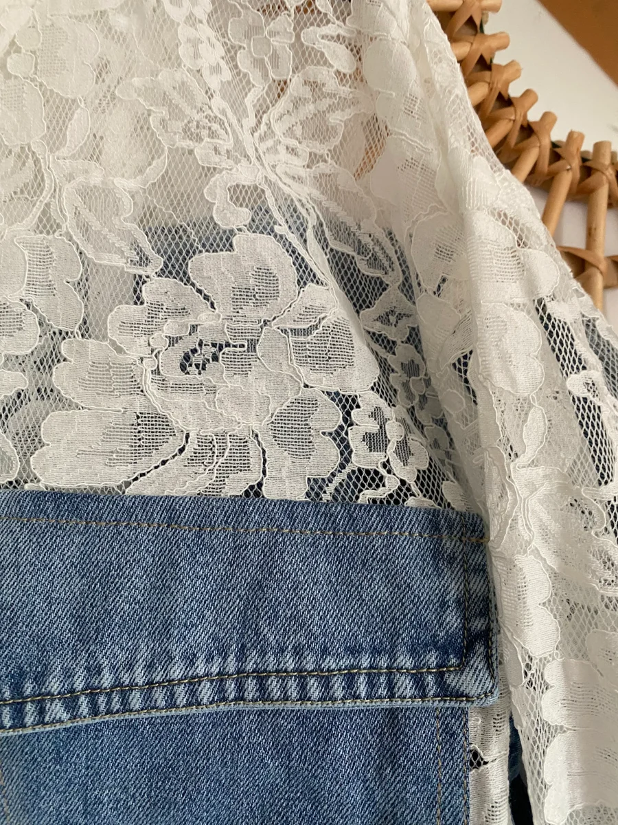 VESTE LOVENA JEAN ET DENTELLE TU 36/42 - Image 9