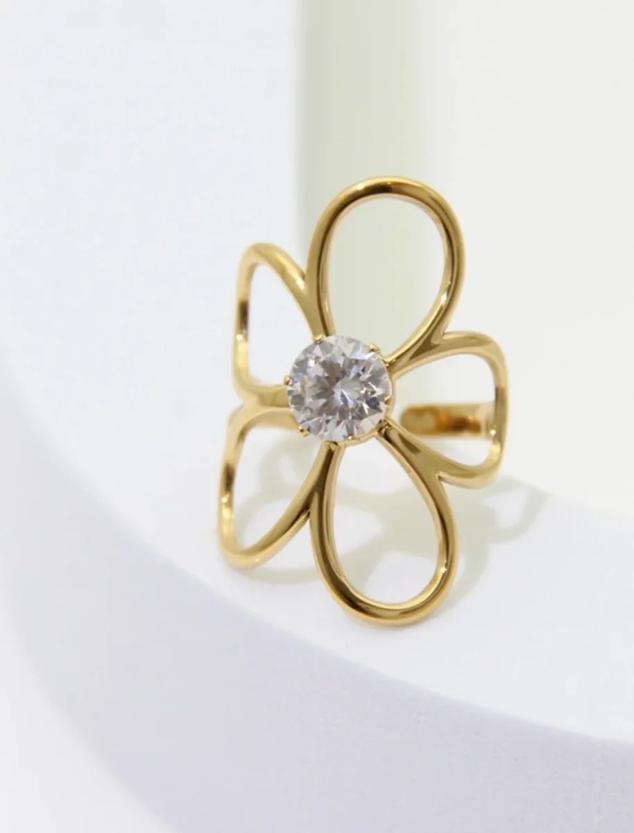 BAGUE FLEUR CRISTAL – Image 6
