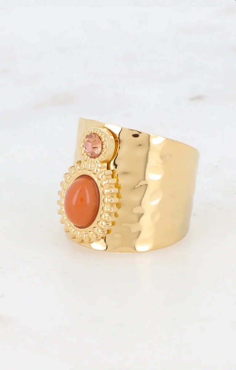 BAGUE SAMANTHA CRISTAL TAILLE CAMEL – Image 4